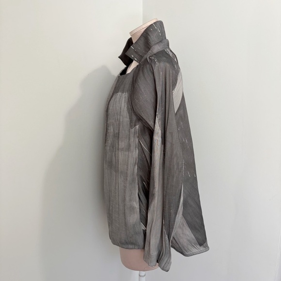 Annette Gortz Germany Dixi Jacket Size 42 Size Large Gray Color Check Minimalism - Picture 5 of 16